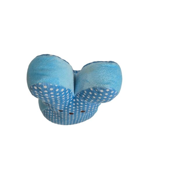 Peeps Commonwealth Plush Blue White Polka Dot‎ Bunny Rabbit Beanie Bottom 9" - Picture 4 of 12